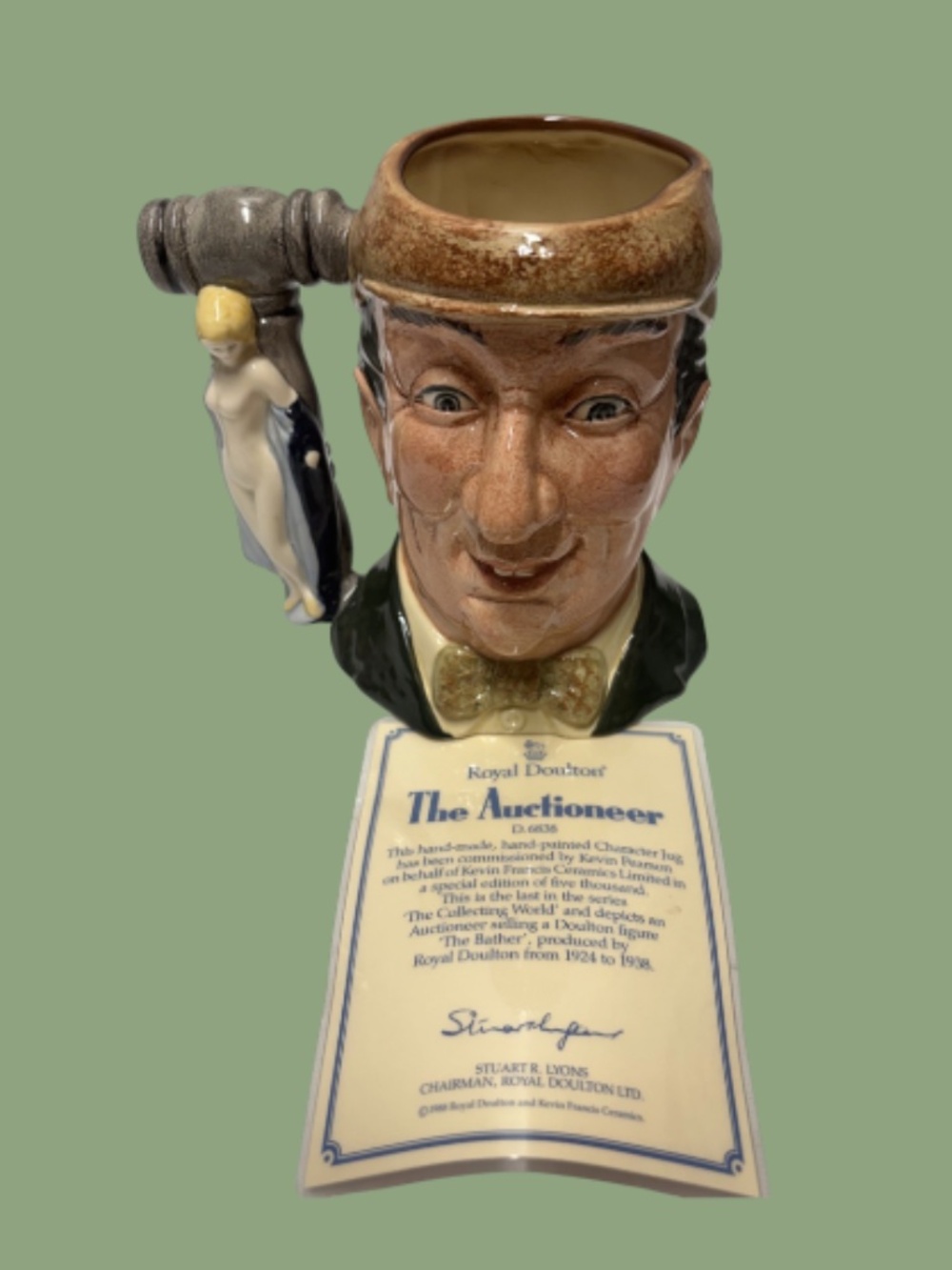 Royal Doulton Large Character Jug "The Auctioneer" D6838 Limited To 5000